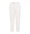 Brunello Cucinelli Pleat-front Cotton Trousers In White