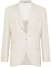 Brunello Cucinelli Single-breasted Tailored Blazer In White
