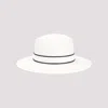 Brunello Cucinelli Natural Straw Fedora Hat With Wide Brim