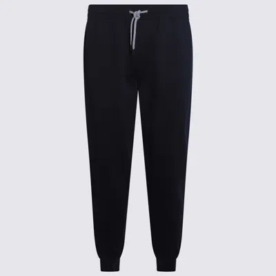 BRUNELLO CUCINELLI NAVY BLUE COTTON PANTS