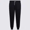 Brunello Cucinelli Cotton Blend Joggers With Ribbed Cuffs In Blue