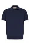 Brunello Cucinelli Navy Blue Cotton Polo Shirt In Navy Grigio Scuro