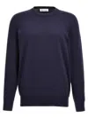Brunello Cucinelli Men's Cotton-wool Blend Crew Neck Sweater In Navy Blue