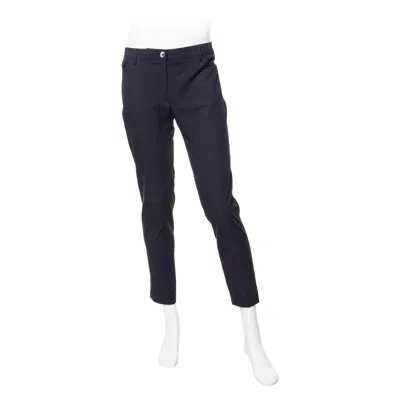 Pre-owned Brunello Cucinelli Navy Blue Cotton-stretch Tailored Pants, Size It 48 / Us 32