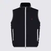 Brunello Cucinelli Gilet In Navy Blue With Front Two-way Zip Fastening In Blue