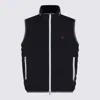 Brunello Cucinelli Men Sleeveless Nylon Down Jacket With Logo And Removable Hood In Blue