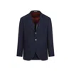 Brunello Cucinelli Long-sleeved Suit Coat In Blue