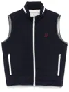 Brunello Cucinelli Gilet In Navy Blue With Front Two-way Zip Fastening In Blue