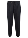 BRUNELLO CUCINELLI NAVY BLUE STRAIGHT LEG TROUSERS