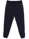 Brunello Cucinelli Navy Blue Trousers With Elasticated Drawstring In Blue