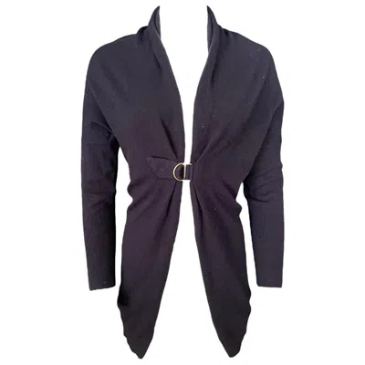 Pre-owned Brunello Cucinelli Navy Cashmere Sweater Cardigan In Blue
