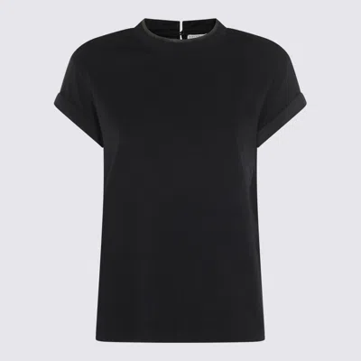 BRUNELLO CUCINELLI NAVY COTTON T-SHIRT