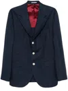 Brunello Cucinelli Navy Deconstructed Jacket With Tailored Silhouette In Blue