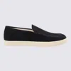 Brunello Cucinelli Navy Leather Sneakers In Blue