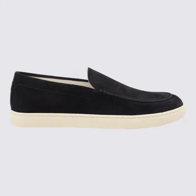 Brunello Cucinelli Navy Leather Sneakers