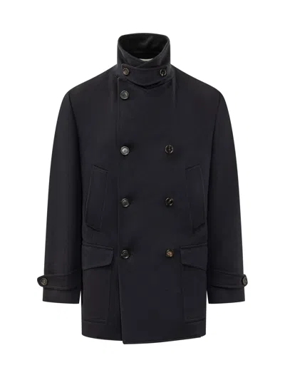 Brunello Cucinelli Navy Overcoat
