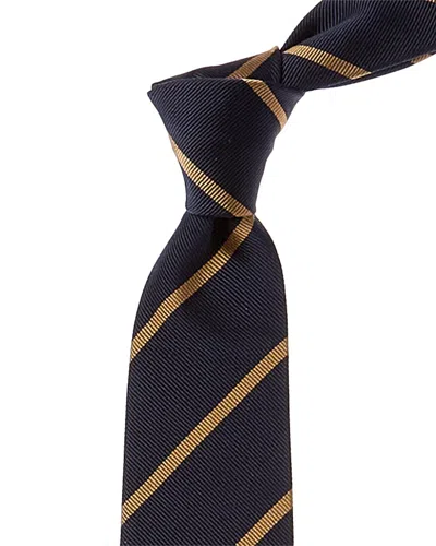 BRUNELLO CUCINELLI BRUNELLO CUCINELLI NAVY STRIPE SILK TIE