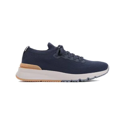 BRUNELLO CUCINELLI BRUNELLO CUCINELLI NAVY WOOL SHOES