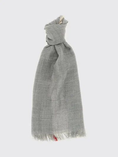 Brunello Cucinelli Contrast Border Scarf In Metallic