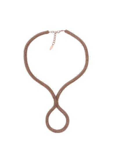 Brunello Cucinelli Necklace In Brown