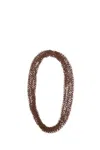Brunello Cucinelli Rose Gold Chain Link Necklace In C170