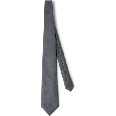 Brunello Cucinelli Virgin Wool Tie In Gray