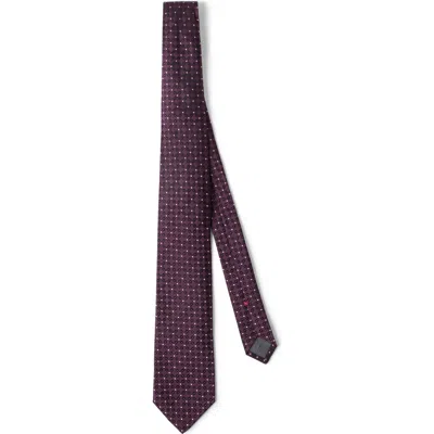 Brunello Cucinelli Necktie With Jacquard Pattern In Burgundy