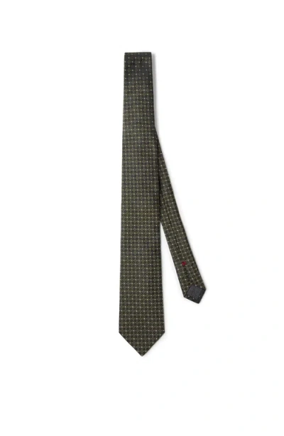 Brunello Cucinelli Necktie With Jacquard Pattern In Black