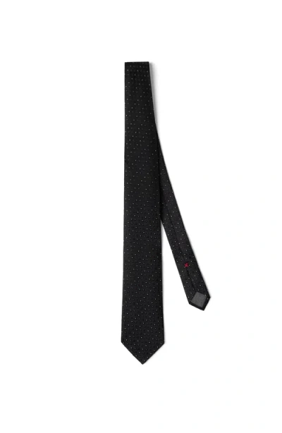 Brunello Cucinelli Necktie With Pattern In Black