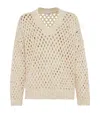 Brunello Cucinelli Net Dazzling Sweater In Neutral