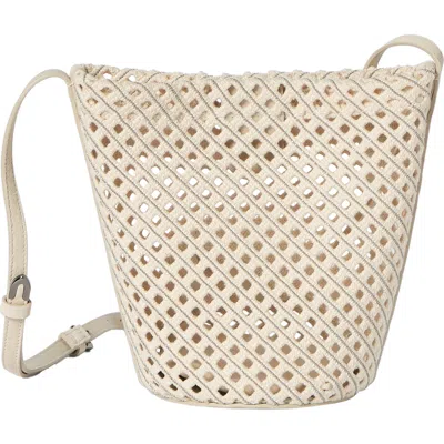 Brunello Cucinelli Net Sartorial Small Bucket Bag In White