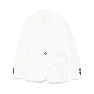 Brunello Cucinelli Neutral Jackets In White
