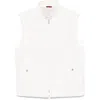 Brunello Cucinelli Gilet In White With Front Two-way Zip Fastening