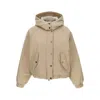 Brunello Cucinelli Cropped High Collar Quilted Jacket