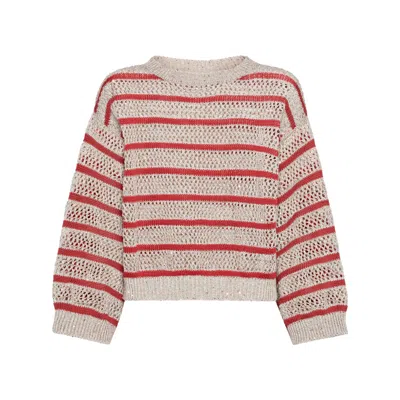 Brunello Cucinelli Neutral Red Sweaters
