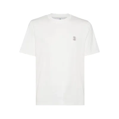 BRUNELLO CUCINELLI NEUTRAL T SHIRTS