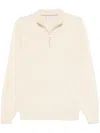 Brunello Cucinelli Neutrals Cashmere Half-zip Sweater In Neutral