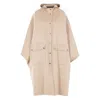 Brunello Cucinelli Hooded Buttoned Cape In White