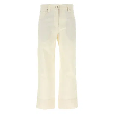 BRUNELLO CUCINELLI BRUNELLO CUCINELLI NEUTRALS DENIM - CROPPED JEANS WOMEN