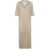 Brunello Cucinelli Dazzling Dress In Neutral