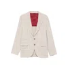 Brunello Cucinelli Pinstripe Blazer In White
