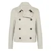 Brunello Cucinelli Hand-finished Caban Jacket In Gray