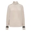 Brunello Cucinelli Turtle Neck Blouse In Neutral