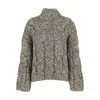 Brunello Cucinelli Women Wool And Cashmere Sweater With Sequins In Gray