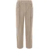 Brunello Cucinelli Women Corduroy Velvet Baggy Trousers In Neutral