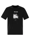 Brunello Cucinelli Cotton Paris Graphic Print T-shirt In Black
