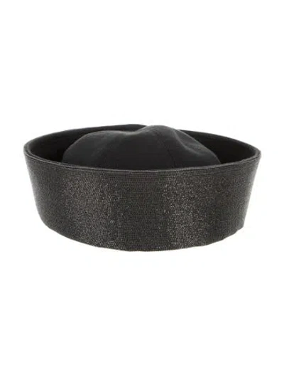 Pre-owned Brunello Cucinelli Newsboy Hat In Black
