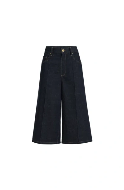 Brunello Cucinelli No-fade Denim Long Bermuda Shorts In Blue