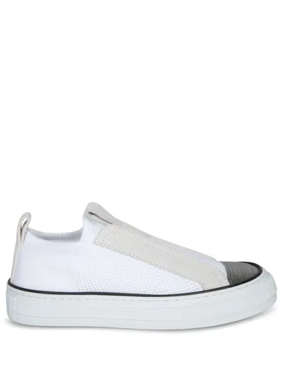 Brunello Cucinelli Monili Slip-on Shoes In White