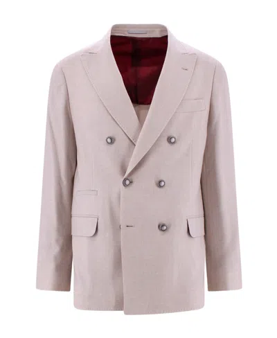 Brunello Cucinelli Notched-lapel Single-breasted Blazer In Pink
